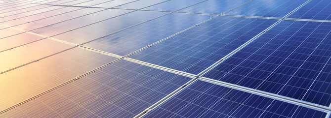 closeup photovoltaic panels which installed on the rooftop of the building, concept for storing and 