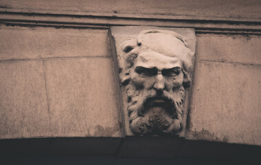 Wall Mural - Stone face on facade