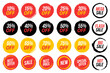 © stas111 - Set of grunge circles with discount for sale. Vector illustration