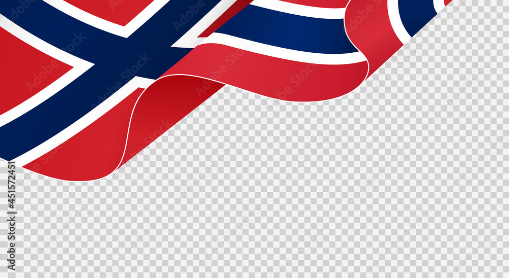 Waving flag of Norway isolated on png or transparent background,Symbol ...