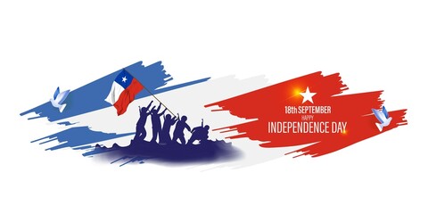 vector illustration for independence day-CHILE-18 September