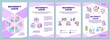 Maternity leave brochure template. Flyer, booklet, leaflet print, cover design with linear icons. Benefits and complications. Vector layouts for presentation, annual reports, advertisement pages