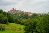 Fototapeta Miasto - Landscape of Monferrato near Camagna at springtime