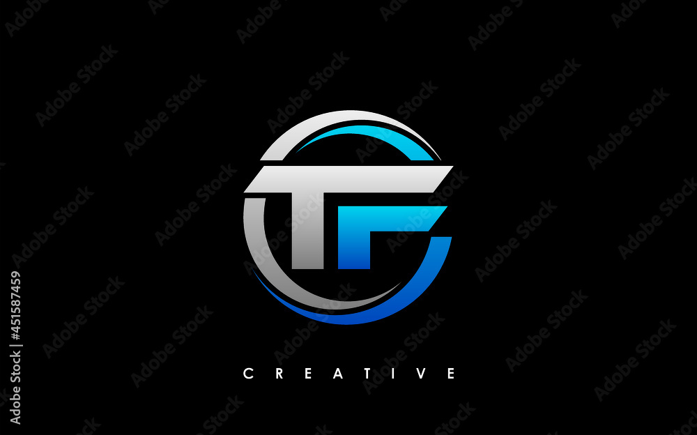 TF Letter Initial Logo Design Template Vector Illustration Stock Vector ...