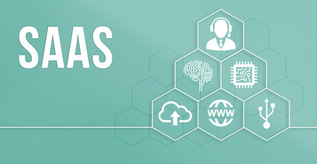 Internet, business, Technology and network concept. Software as a Service SaaS. Software concept.