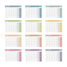2022 Year Calendar, Calendar Design For 2022 Starts Monday