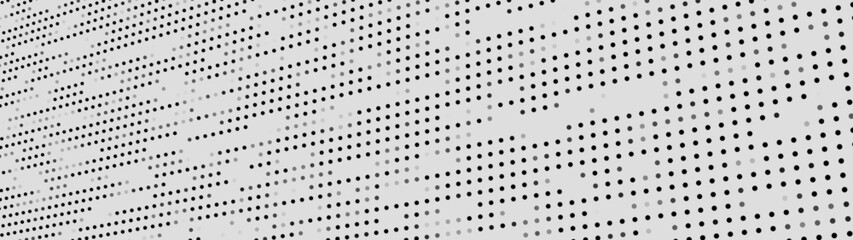 Wall Mural - Gradient halftone horizontal illustrations. Digital image. Retro pattern with circles, dots, design element for wallpapers, backgrounds. vector illustration