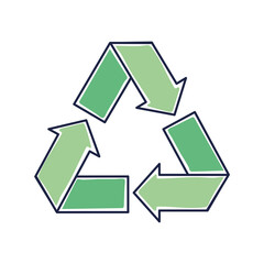 Poster - arrows recycle icon