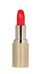 Wall Mural - Open red lipstick golden tube