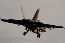Silhouette Of F/A-18 HORNET From Backside