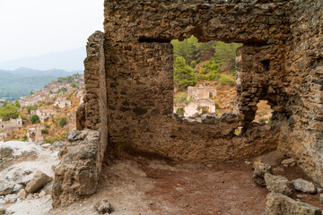 Kayaköy village serves as a museum and is a historical monument. Around 500 houses remain as ruins and are under the protection of the Turkish government, including two Greek Orthodox Churches