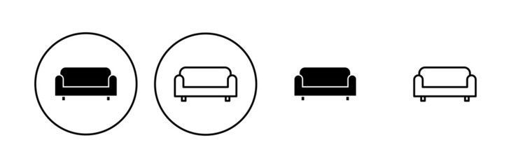 Sofa icon set. sofa icon illustration