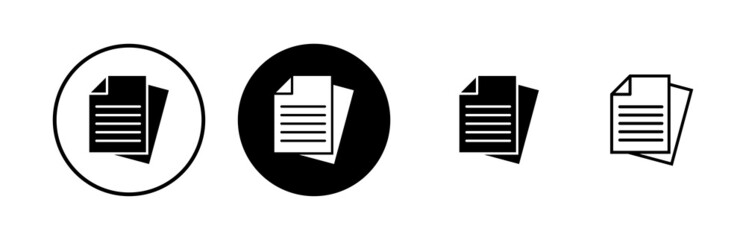 Document icons set. Paper icon. File Icon