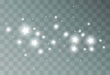 Bright Star Cluster Starlight, Constellation Brilliance, Starry Comet Dust, Vector Illustration