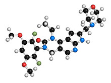 Pemigatinib Cancer Drug Molecule, Illustration