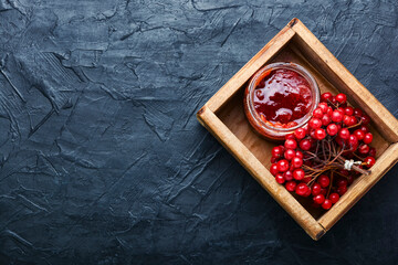 Wall Mural - Berry jam in a jar