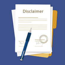 Disclaimer Document Paper Signed