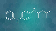 6PPD Rubber Additive Molecule, Illustration