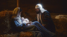 Joseph Speaking With Mary After Birth Of Jesus