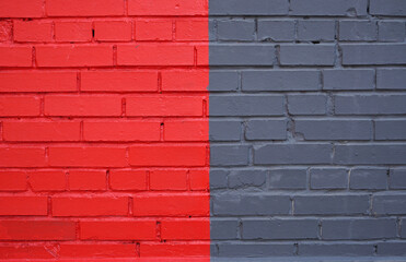 the background of a brick wall of two colors is a combination of red and purple