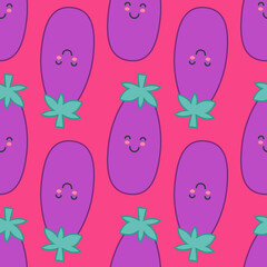 Canvas Print - Eggplant pattern