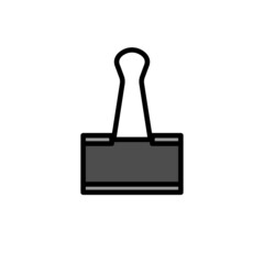 Wall Mural - binder clip icon. isolated on white background. flat design