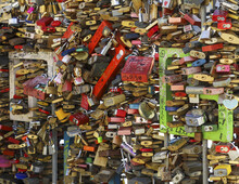 Close Up Of Hundreds Of Love Locks Symbolizing The Eternal Love