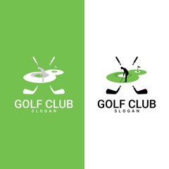 golf club logos, labels and emblems. suitable for company logo, print, digital, icon, apps, and other marketing material purpose. golf logo set.