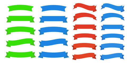 Wall Mural - cartoon banners and comic ribbons. colored banner ribbon. banner