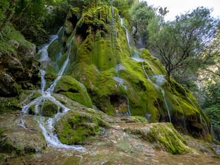 Sticker - The green waterfall near Pont en Royans, France