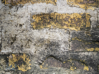 Poster - Closeup shot of an old and dirty stone wall fragment