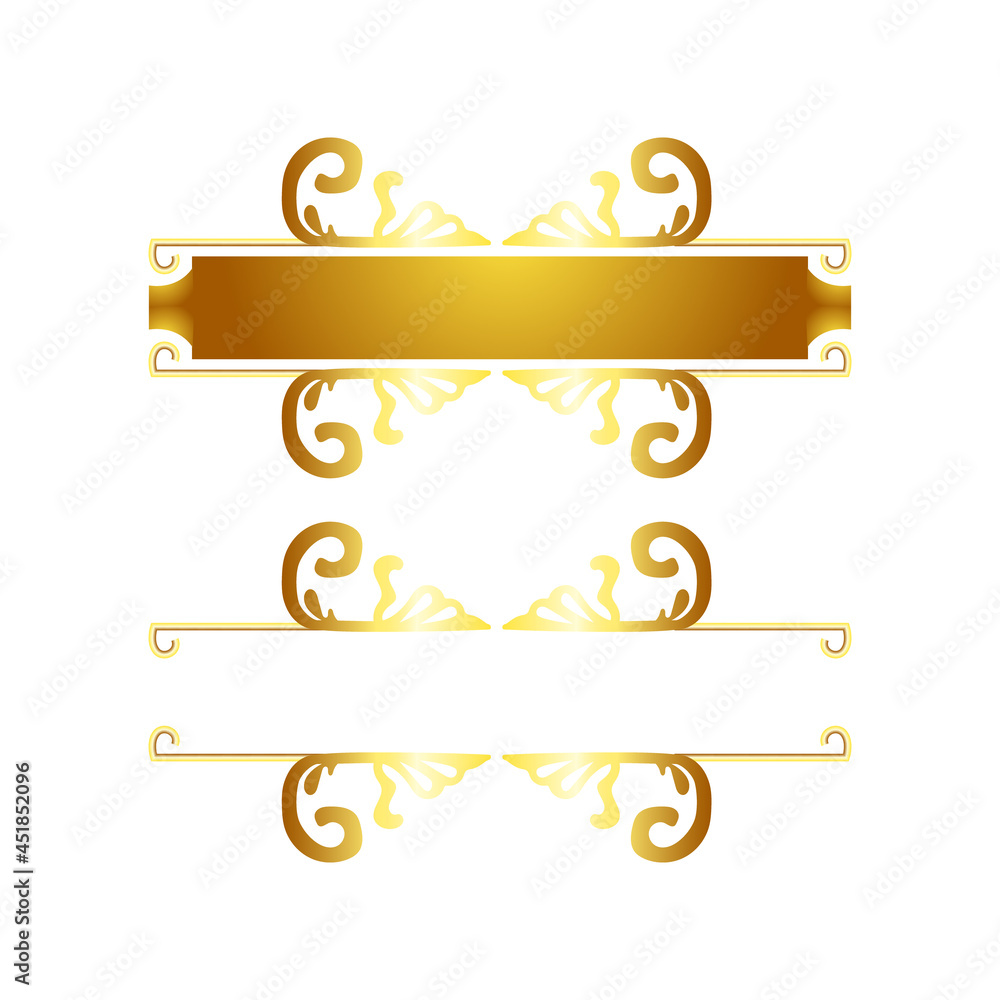 Vintage and luxury gold border design Stock Vector | Adobe Stock