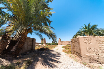 antique in karnak temple without people in luxur