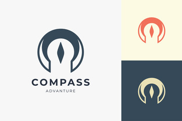 Wall Mural - compass logo with simple shape for business brand