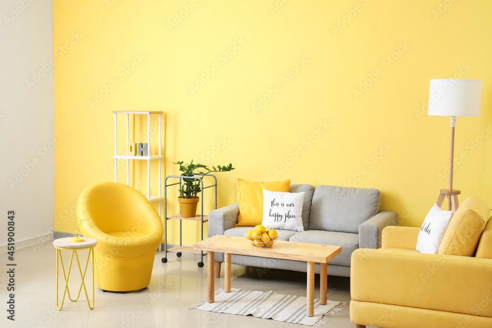 Interior of stylish living room