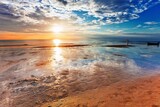 Fototapeta Pomosty - sunset on the beach
