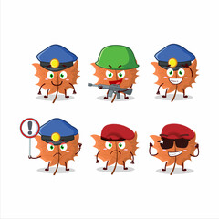 Sticker - A dedicated Police officer of maple Leaf mascot design style