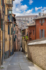 Wall Mural - Perugia (Italy) - A characteristic views of historical center in the beautiful medieval and artistic city, capital of Umbria region, in central Italy.