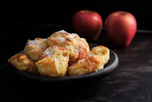 Homemade Small Apple Turnovers In Bowl