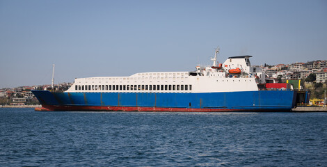 Wall Mural - Cargo Ship in Port