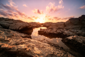 Wall Mural - Sunrise at sea