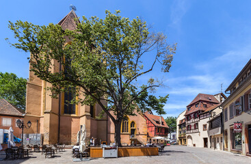 Wall Mural - The Cathedral of St. Martin in Colmar in France.