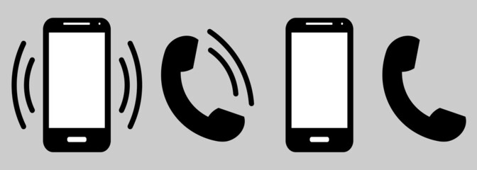 Fototapete - Smartphone Ringing vector icon modern and simple flat symbol for web site, mobile, logo, app, UI