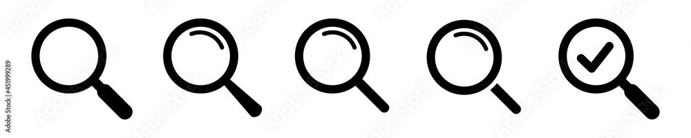 search icon magnifying glass vector sign isolated on white background - obrazy, fototapety, plakaty 