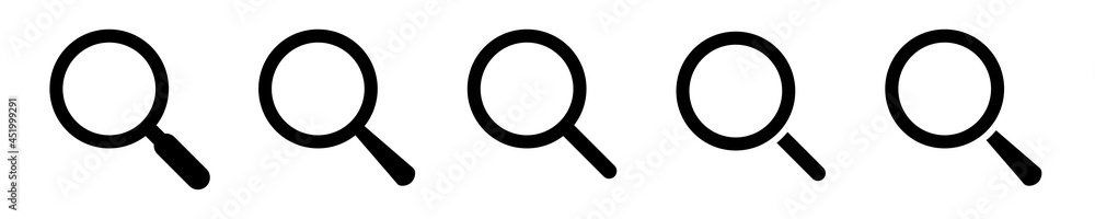 search icon magnifying glass vector sign isolated on white background - obrazy, fototapety, plakaty 