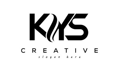 Letter KYS creative logo design vector	