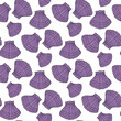 © Asahihana - Seamless pattern with violet seashells on white background. Vector image.