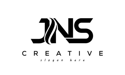 Letters JNS creative logo design vector	