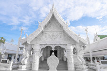Wat Ming Muang, The White Temple Of Nan Province North Of Thailand