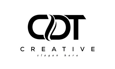 Letters CDT creative logo design vector